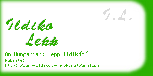 ildiko lepp business card